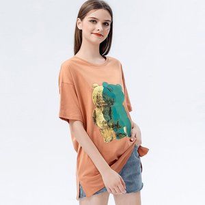 Printed T-shirt with short sleeves